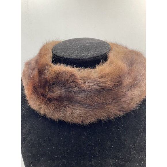 Vintage 1960s Mink Brown Collar Scarf Wrap Stole Pelt Costume Prop Fashion EUC - Picture 2 of 4